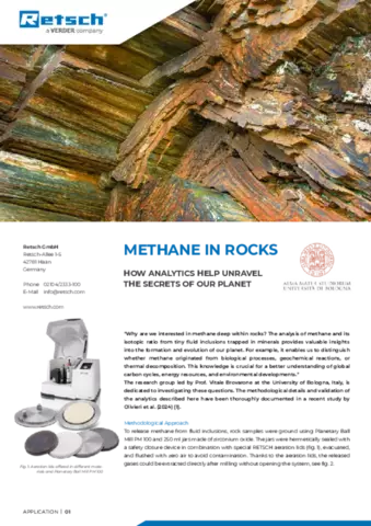 Methane in rocks