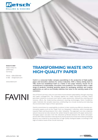 Transforming waste into high-quality paper