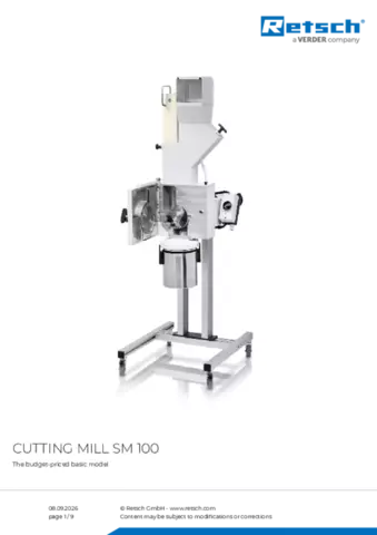 Product data sheet SM 100