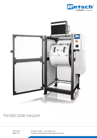 Termék adatlap TM 500