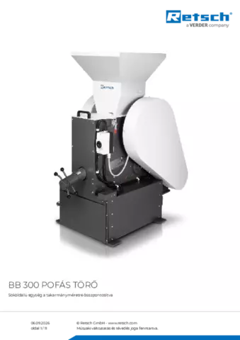 Termék adatlap BB 300