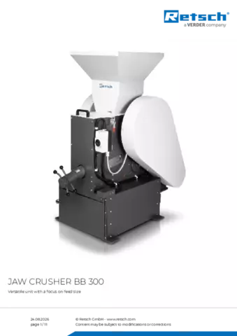 Product data sheet BB 300