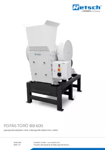 Termék adatlap BB 600