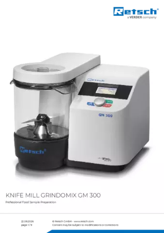 Product data sheet GM 300