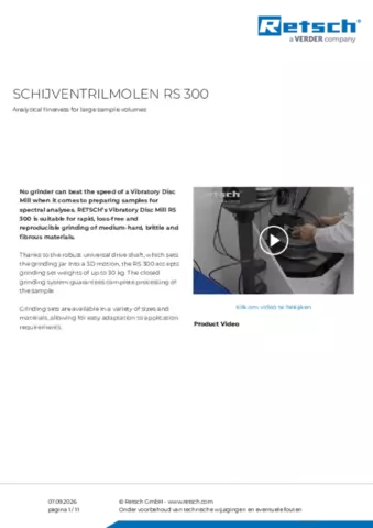 Productinformatieblad RS 300