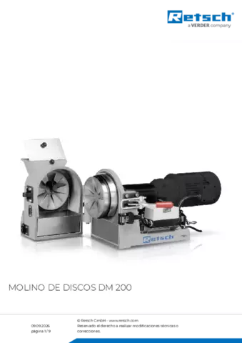 Hoja de datos del producto DM 200
