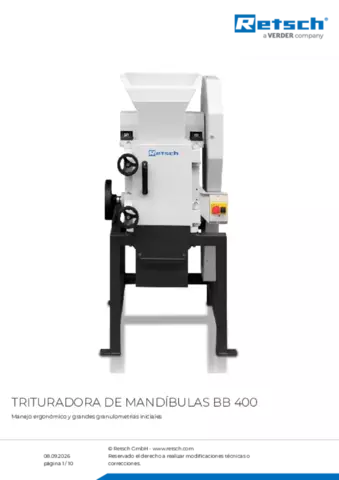 Hoja de datos del producto BB 400