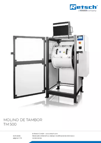 Hoja de datos del producto TM 500
