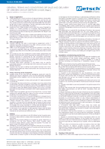 General Terms & Conditions