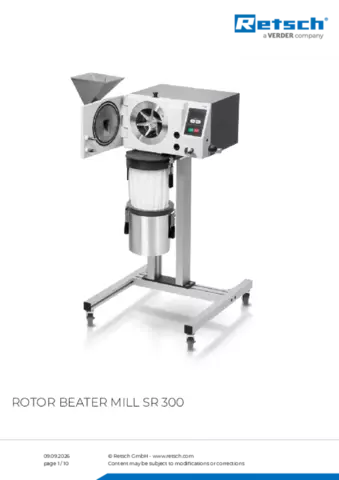 Product data sheet SR 300