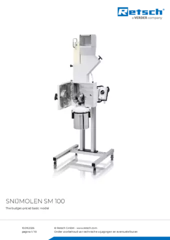 Productinformatieblad SM 100