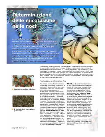 Determinazione delle micotossine nelle noci