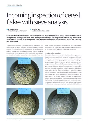 Measuring Dust - Incoming Inspection with Sieve Analysis