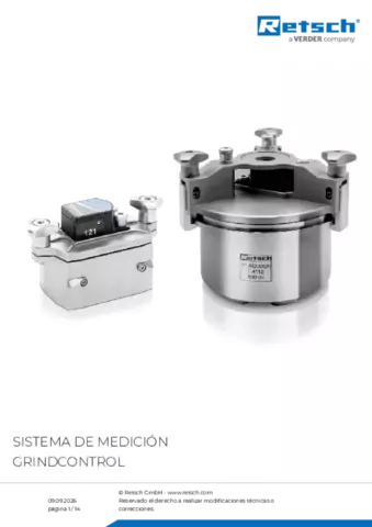 Hoja de datos del producto GrindControl