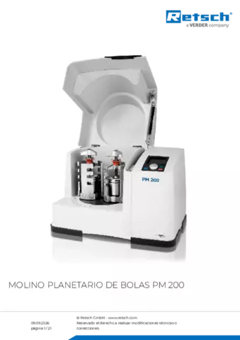 Hoja de datos del producto PM 200