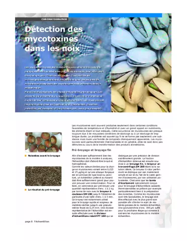 Détection des mycotoxines dans les noix