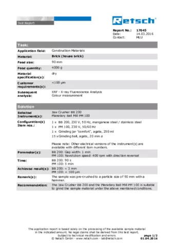Test Report | Brick
