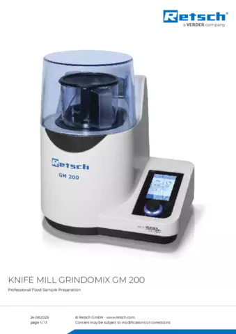 Product data sheet GM 200