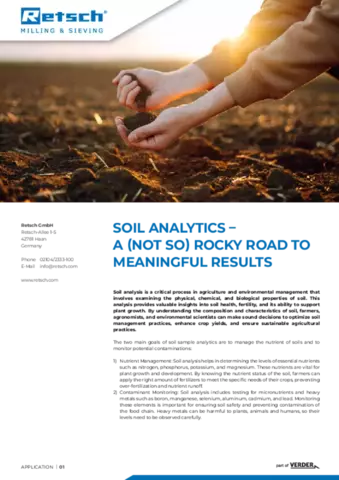 Soil Analytics – A (not so) Rocky Road to Meaningful Results
