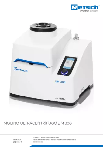 Hoja de datos del producto ZM 300