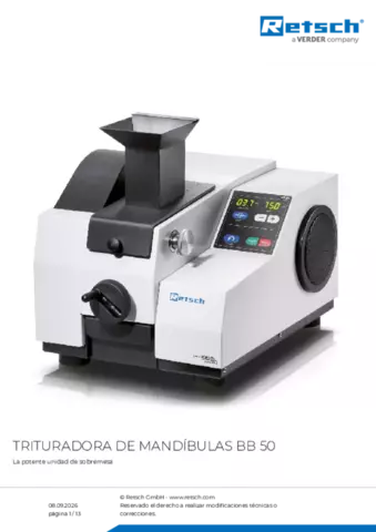 Hoja de datos del producto BB 50