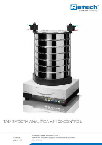 Hoja de datos del producto AS 400 control