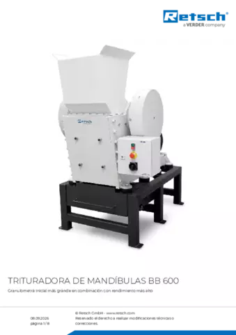 Hoja de datos del producto BB 600