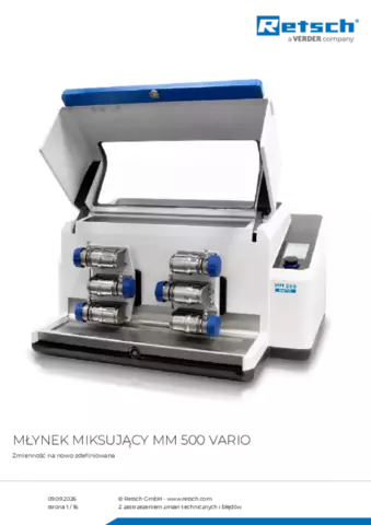 Karta produktu MM 500 vario