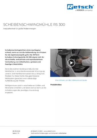 Produktdatenblatt RS 300