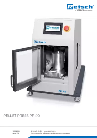 Product data sheet PP 40