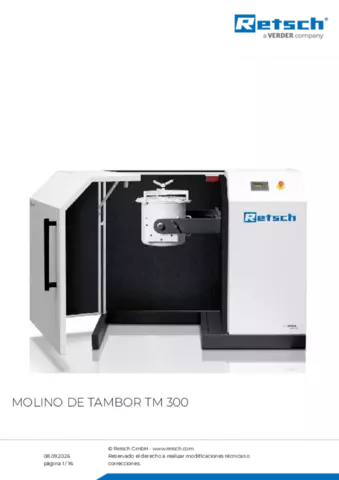 Hoja de datos del producto TM 300