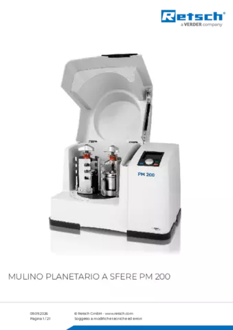 Scheda tecnica del prodotto PM 200