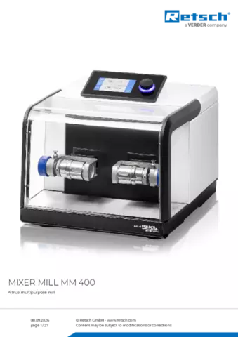 Product data sheet MM 400