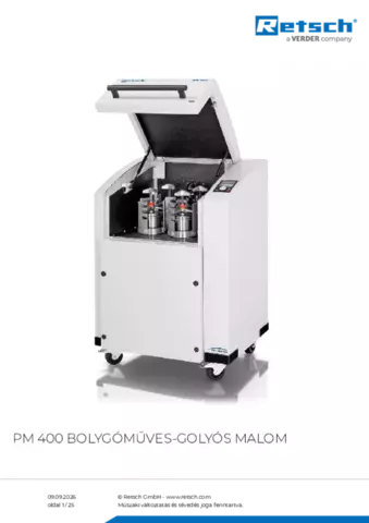 Termék adatlap PM 400