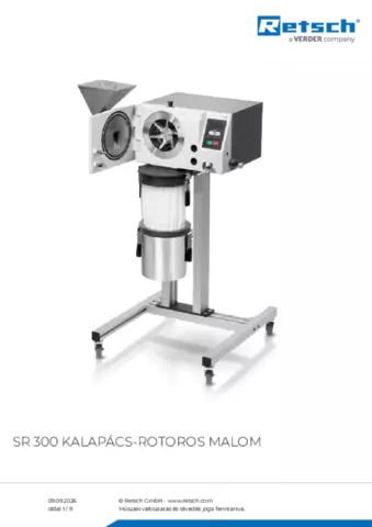 Termék adatlap SR 300