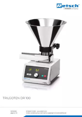 Productinformatieblad DR 100