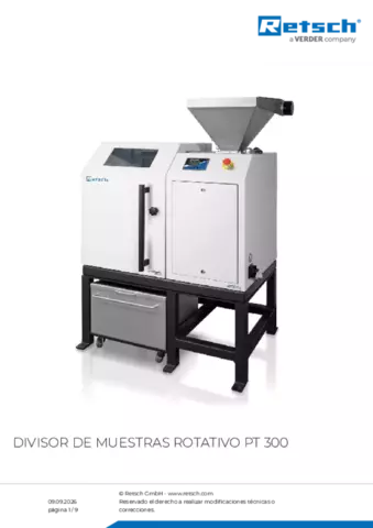 Hoja de datos del producto PT 300