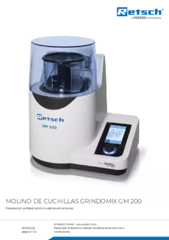 Hoja de datos del producto GM 200