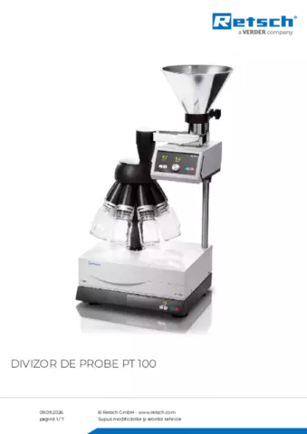 Fișă de produs PT 100