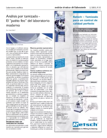 Análisis por tamizado - El "patito feo" del laboratorio moderno