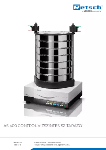Termék adatlap AS 400 control