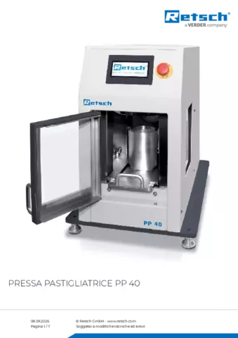 Scheda tecnica del prodotto PP 40