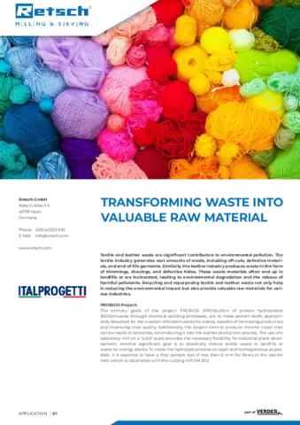 Transforming waste into valuable raw material