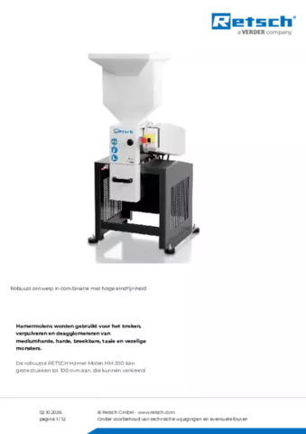 Productinformatieblad HM 200