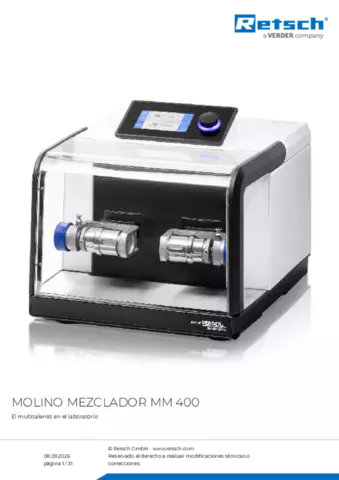 Hoja de datos del producto MM 400
