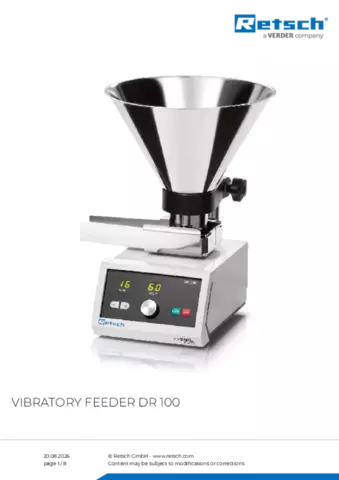Product data sheet DR 100