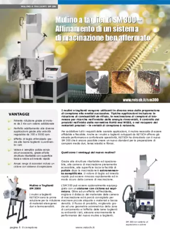 Mulino a taglienti SM 300 – Affinamento di un sistema di macinazione ben affermato