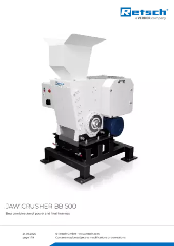 Product data sheet BB 500