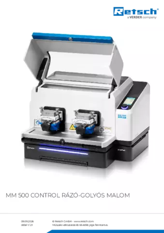Termék adatlap MM 500 control