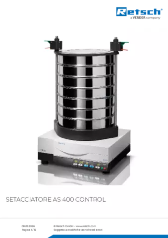 Scheda tecnica del prodotto AS 400 control
